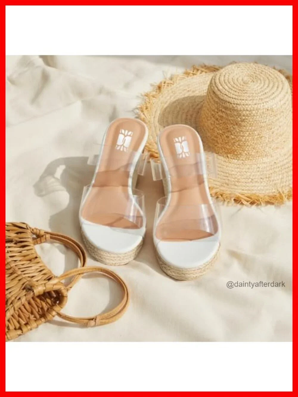 Espadrille Wedge Sandals for Women, Open Toe Platform Slides